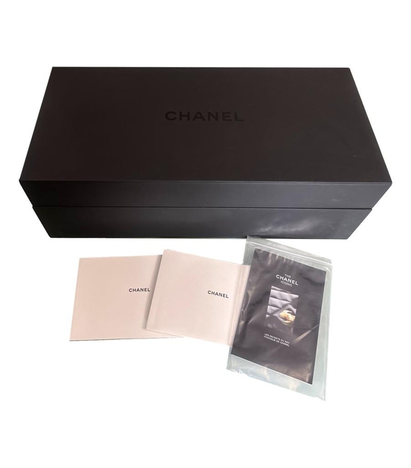 Chanel XL Leather Diamond Quilted Jewellery Trunk With Gold Keys & Storage Box