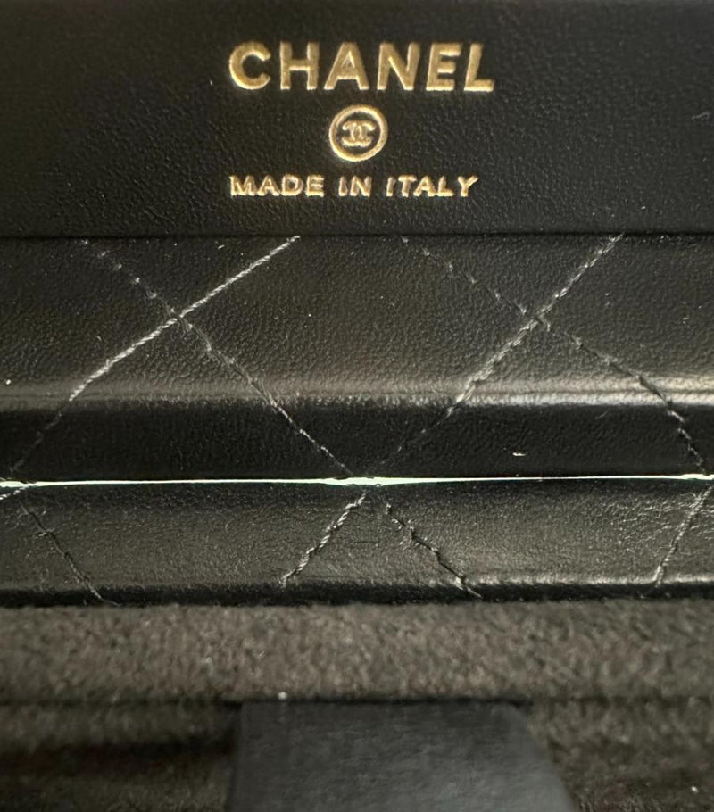 Chanel XL Leather Diamond Quilted Jewellery Trunk With Gold Keys & Storage Box