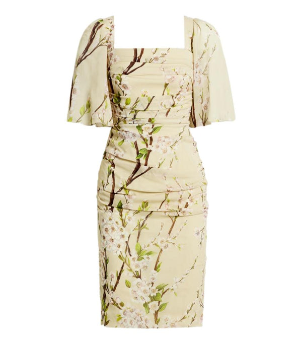 Dolce & Gabbana Floral Print Silk Dress. Size 42IT