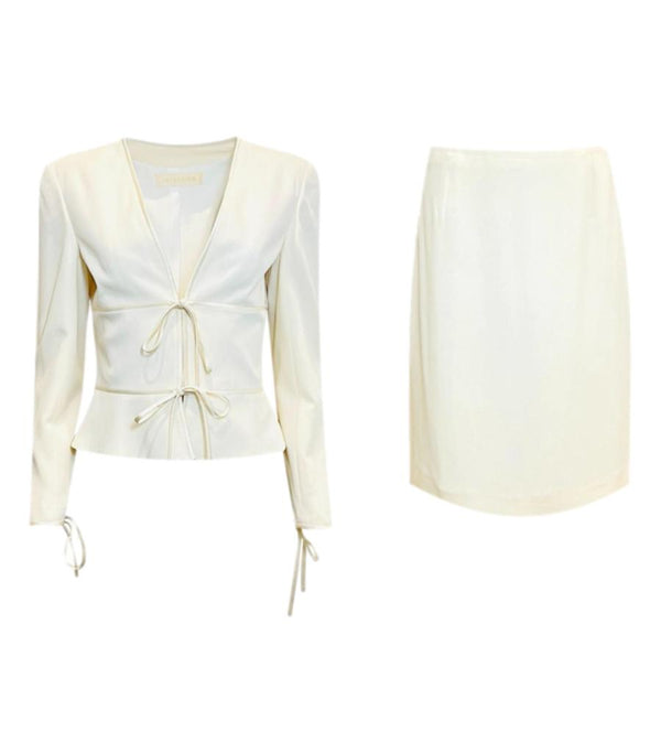 Valentino Silk Blend Jacket & Skirt Suit. Size 10UK