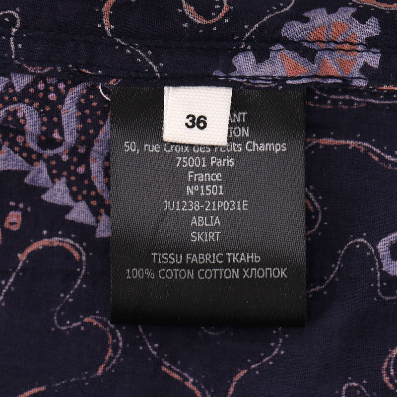 Isabel Marant Etoile Paisley Print Cotton Top & Skirt Two-Piece Set. Size 34/36FR