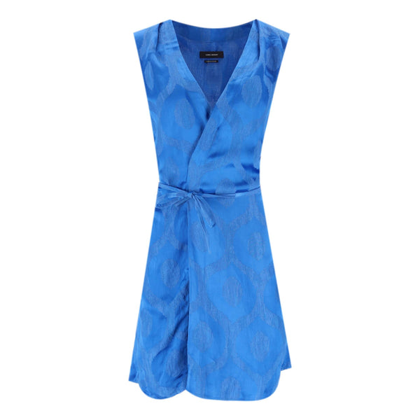 Isabel Marant Satin-Jacquard Wrap Dress. Size 36FR