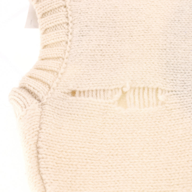 JW Anderson Globe Crystal-Embellished Fringed Sheep Wool Jumper. Size S