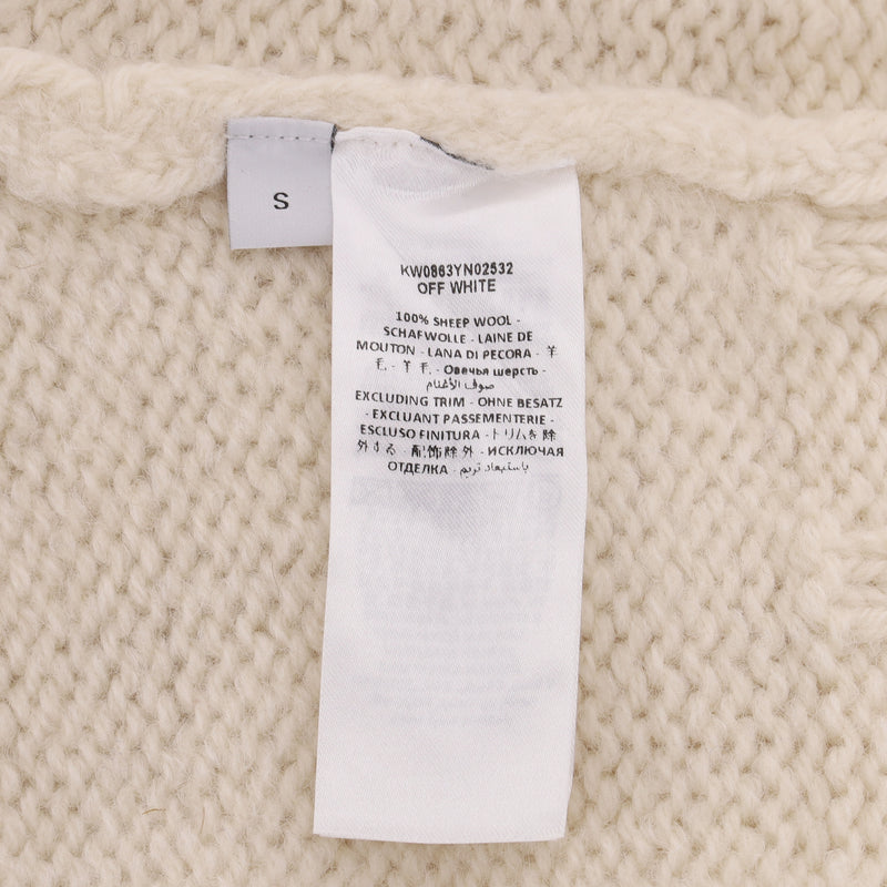 JW Anderson Globe Crystal-Embellished Fringed Sheep Wool Jumper. Size S