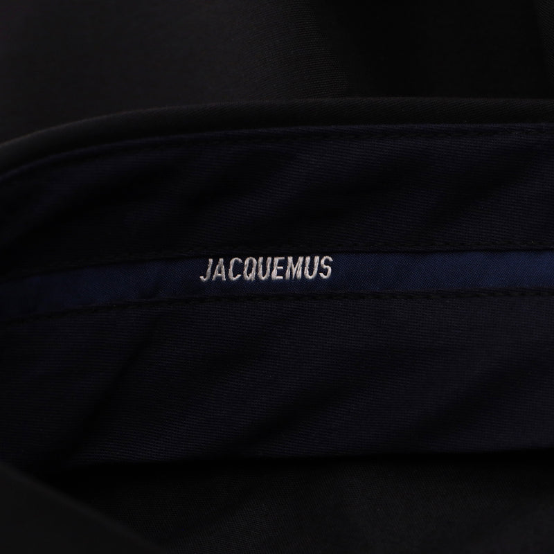 Jacquemus Wool & Silk Blend Wide-Leg Carrot Trousers. Size 44FR