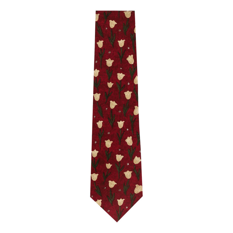 Jaeger Tulip Print Silk Tie