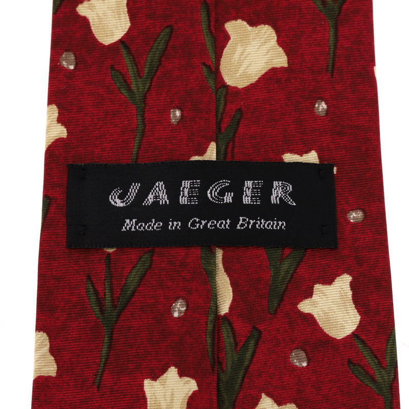 Jaeger Tulip Print Silk Tie