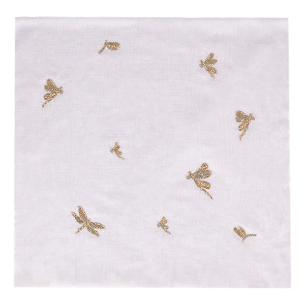 Janavi India Beaded Dragonfly Merino Wool Scarf