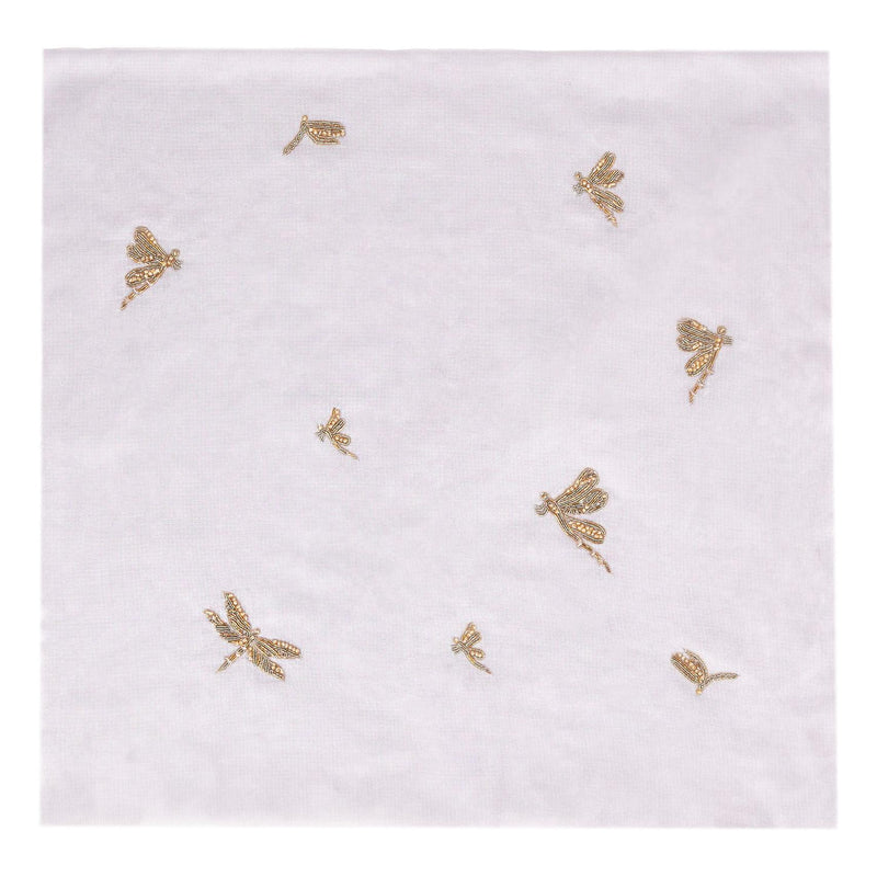 Janavi India Beaded Dragonfly Merino Wool Scarf