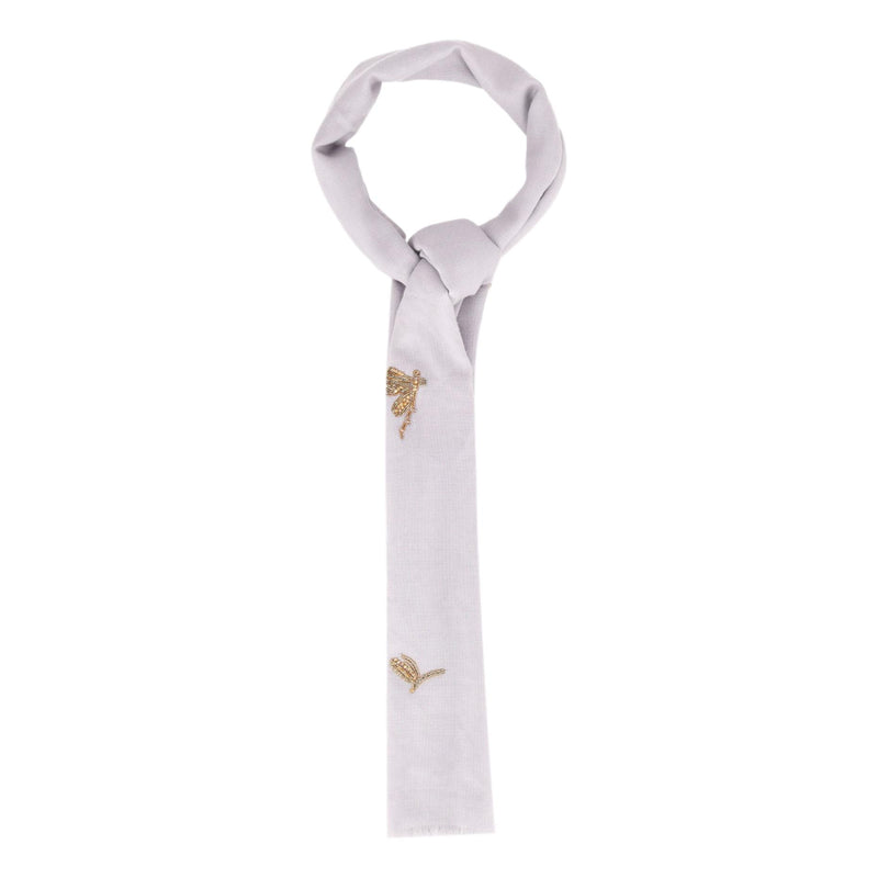 Janavi India Beaded Dragonfly Merino Wool Scarf