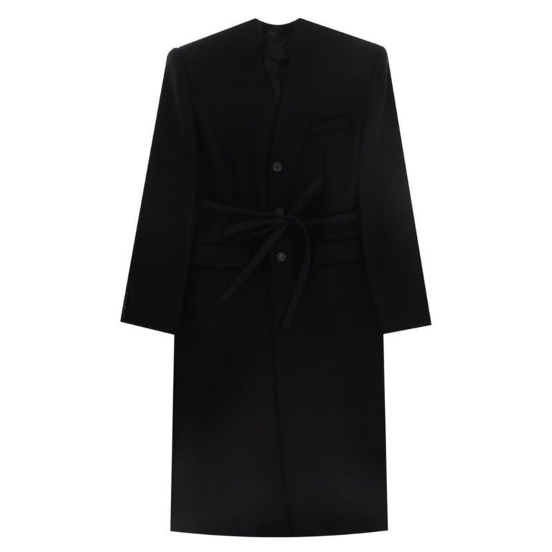Jean Paul Gaultier Virgin Wool Coat With Internal Corset Panel. Size 42FR