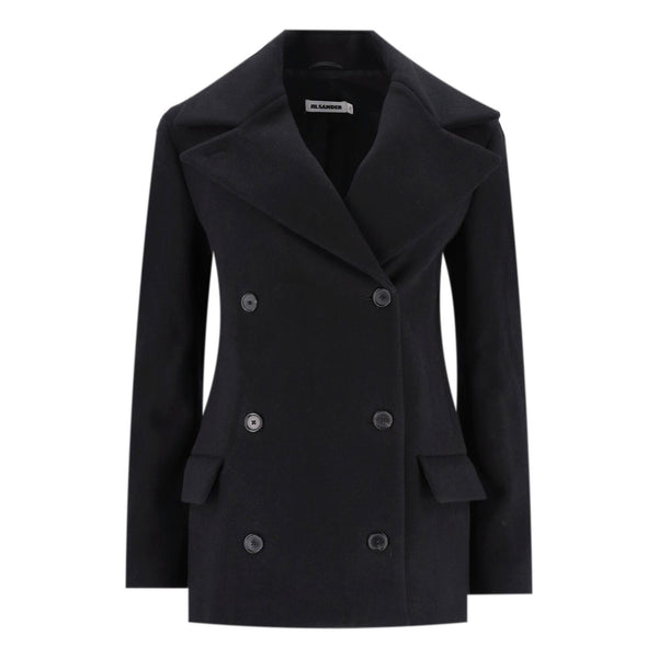 Jil Sander Double-Breasted Wool Coat. Size 36FR
