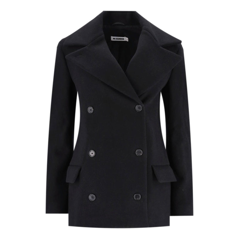 Jil Sander Double-Breasted Wool Coat. Size 36FR