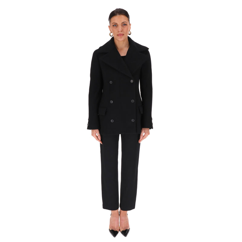 Jil Sander Double-Breasted Wool Coat. Size 36FR