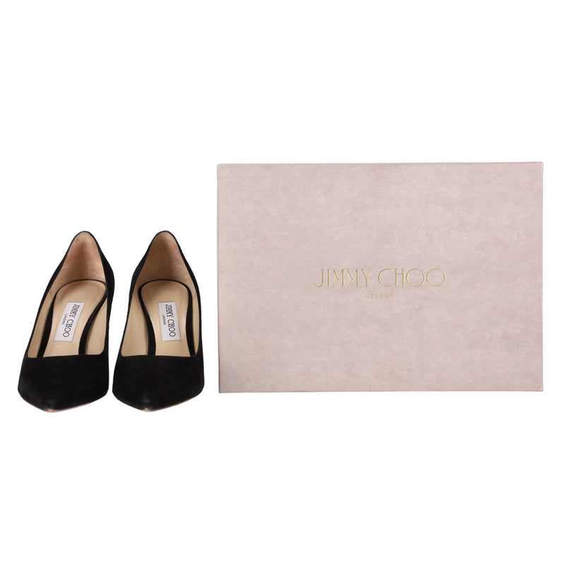 Jimmy Choo Love 85 Suede Heels With 'JC' Emblem. Size 39.5