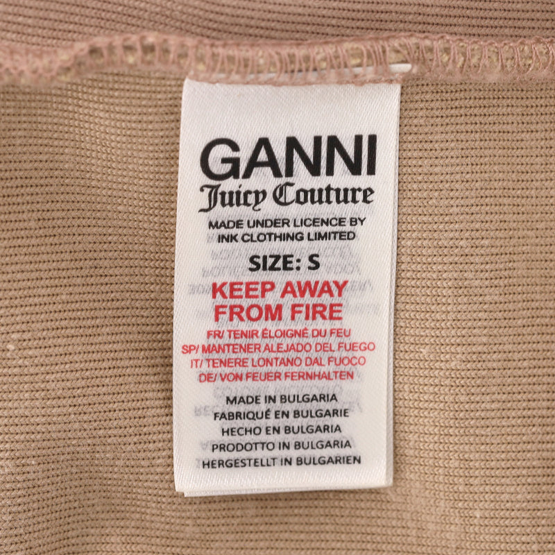 Ganni x Juicy Couture Y2K Velour Logo & Crystal Two-Piece Tracksuit Set. Size S