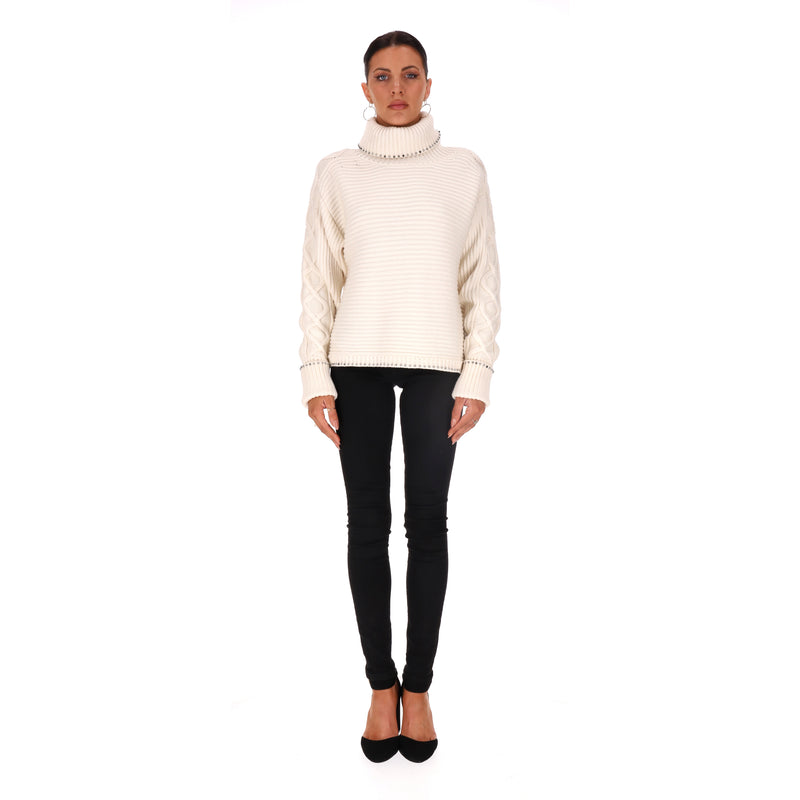 Karl Lagerfeld Roll Neck Wool Jumper. Size S