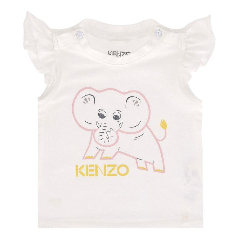 Kenzo Baby Girl Organic Cotton Top & Shorts Set. Size 9M