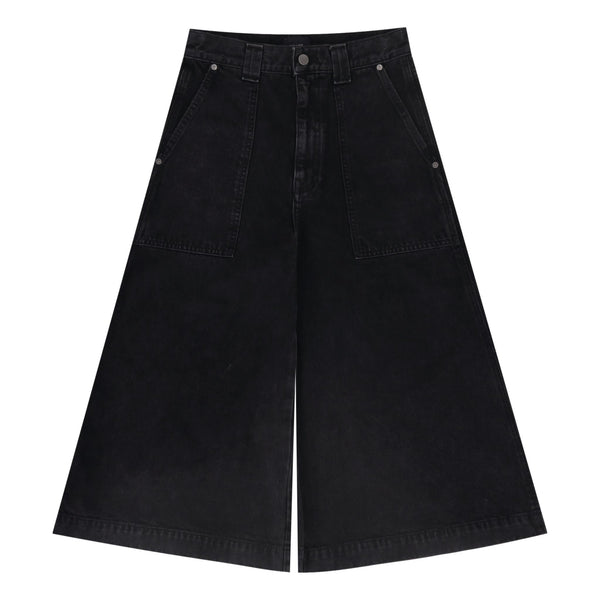 Khaite Denim Wide Leg Cropped Culottes. Size 27