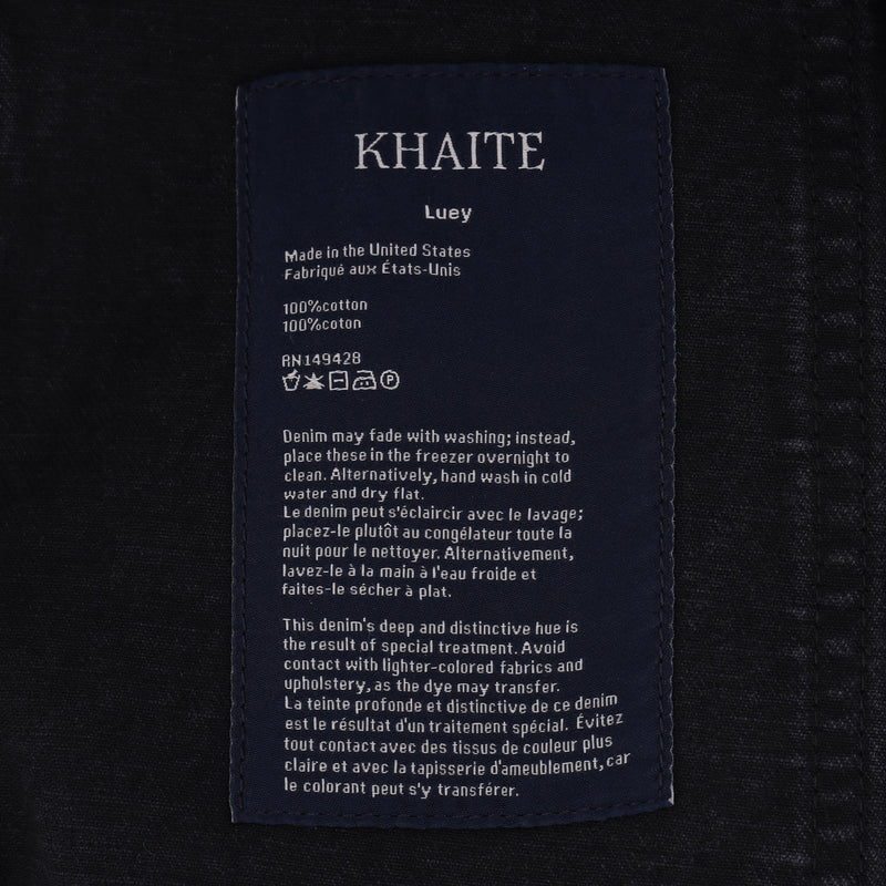 Khaite Denim Wide Leg Cropped Culottes. Size 27