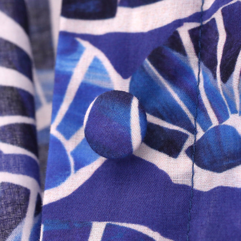 Bellini Tiered Printed Cotton-voile Maxi Shirt Dress In Conchiglie. Size XS