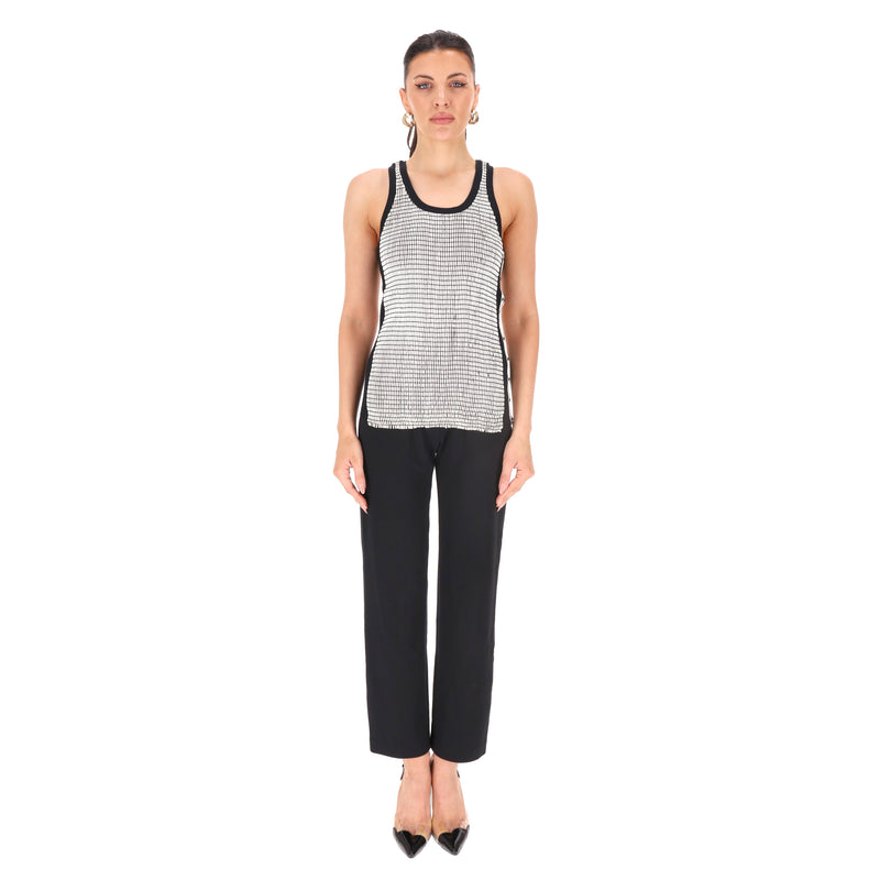 Louis Vuitton Waffle Texture Lambskin Tank Top With A Size Zip. Size XS