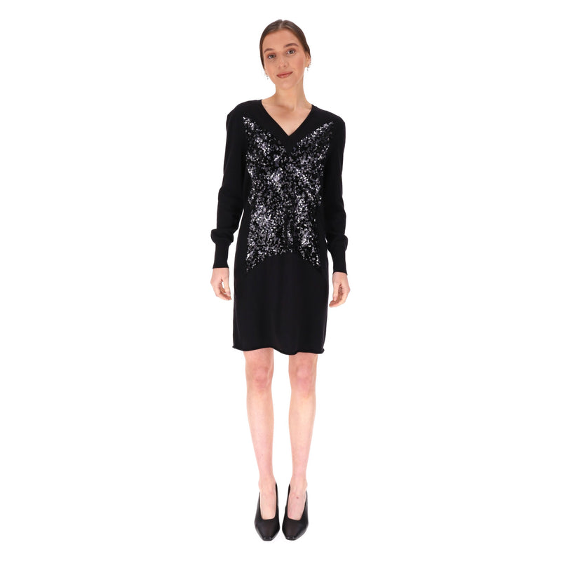 Louis Vuitton Cashmere & Wool Sequins Dress. Size M