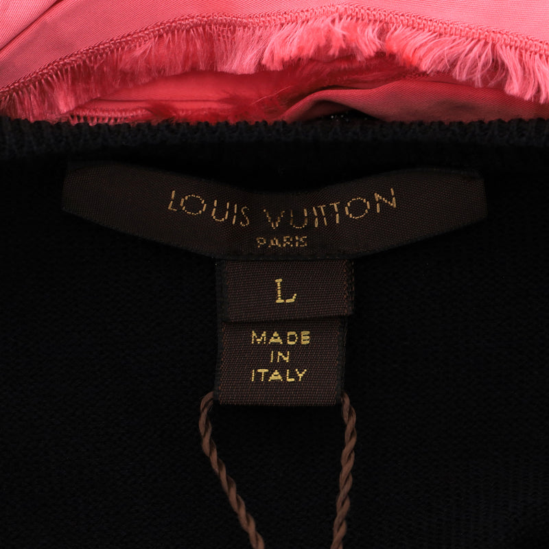 Louis Vuitton Oversized Bow Embellished Wool & Silk Blend Jumper. Size L