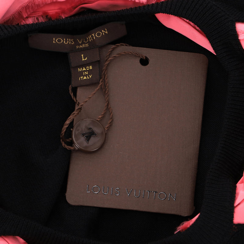 Louis Vuitton Oversized Bow Embellished Wool & Silk Blend Jumper. Size L