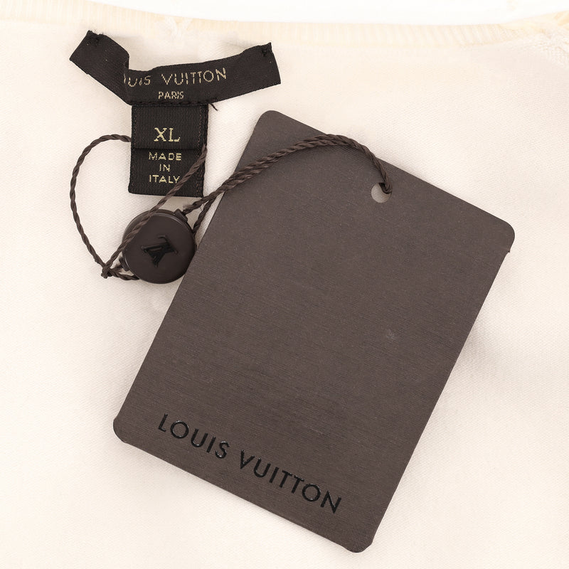 Louis Vuitton Merino Wool Jumper With Broderie Anglaise Collar. Size XL
