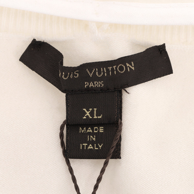 Louis Vuitton Merino Wool Jumper With Broderie Anglaise Collar. Size XL