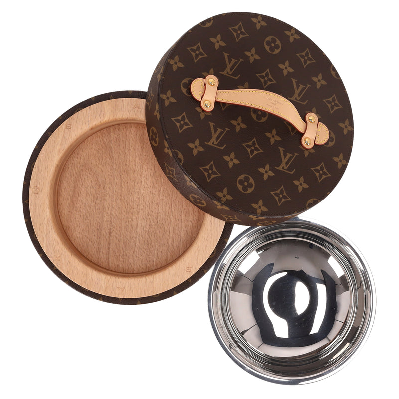 Louis Vuitton Monogram Canvas & Leather Dog Bowl