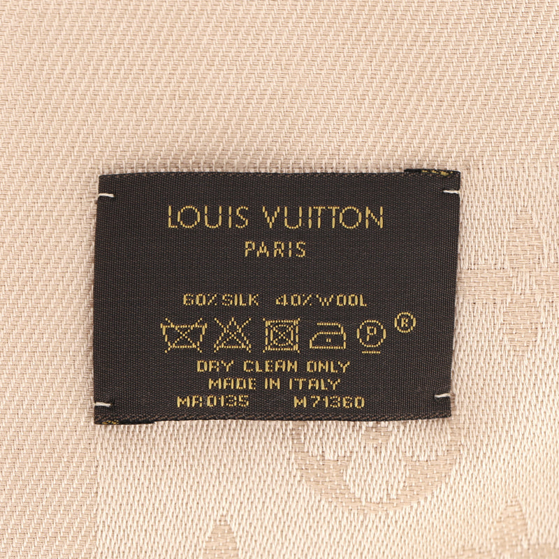 Louis Vuitton Monogram Silk & Wool Blend Shawl/Scarf