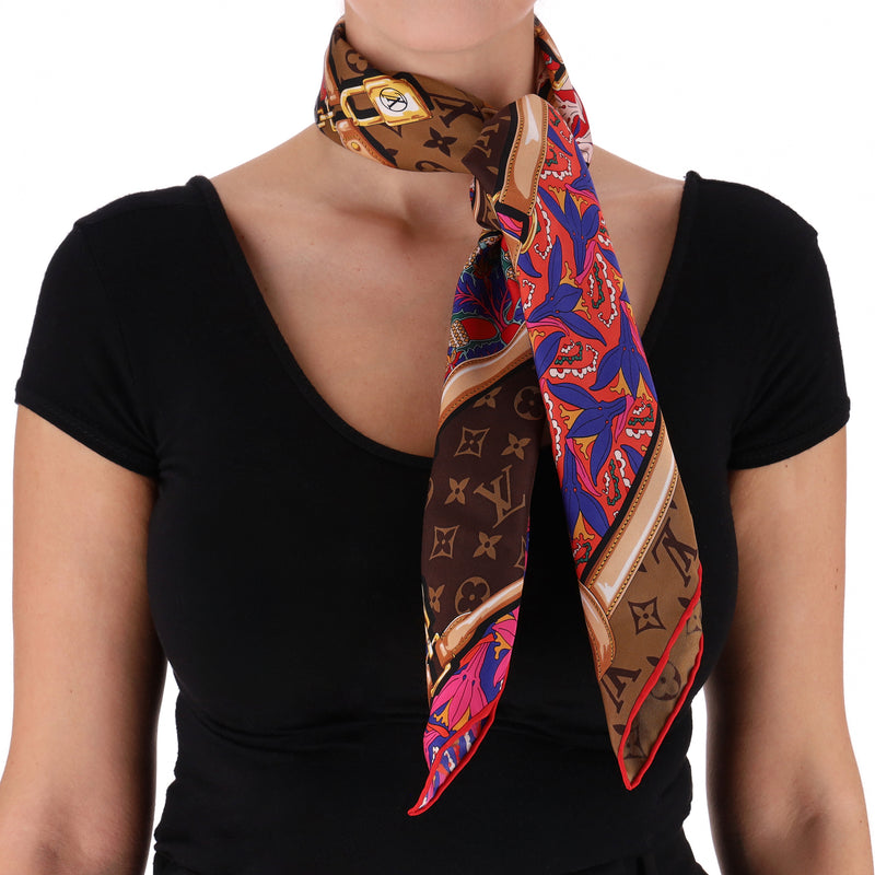 Louis Vuitton Monogram 'Confidential Garden' Silk Scarf