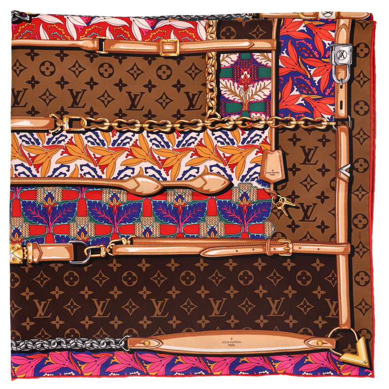 Louis Vuitton Monogram 'Confidential Garden' Silk Scarf