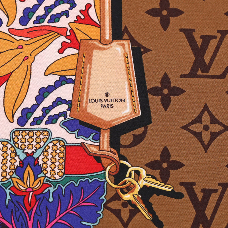 Louis Vuitton Monogram 'Confidential Garden' Silk Scarf