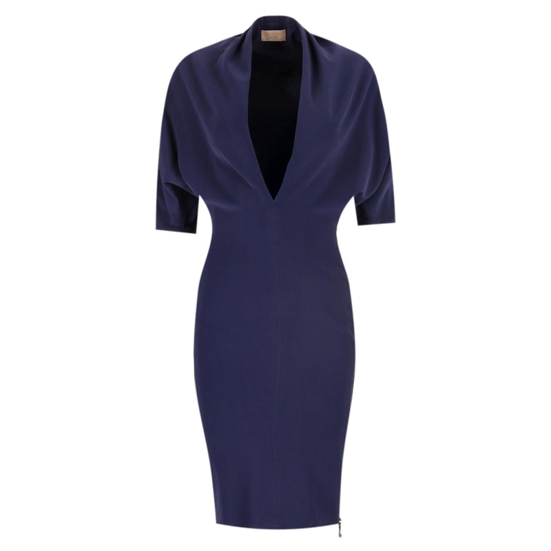 Lanvin Sheath Dress With A Deep V-Neck. Size 38FR