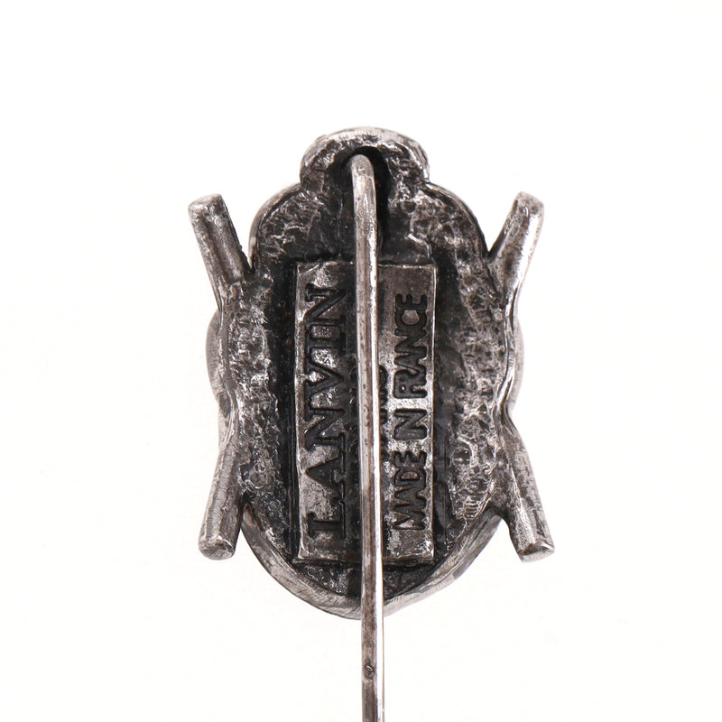 Lanvin Crystal Embellished Beetle Stick Pin Brooch