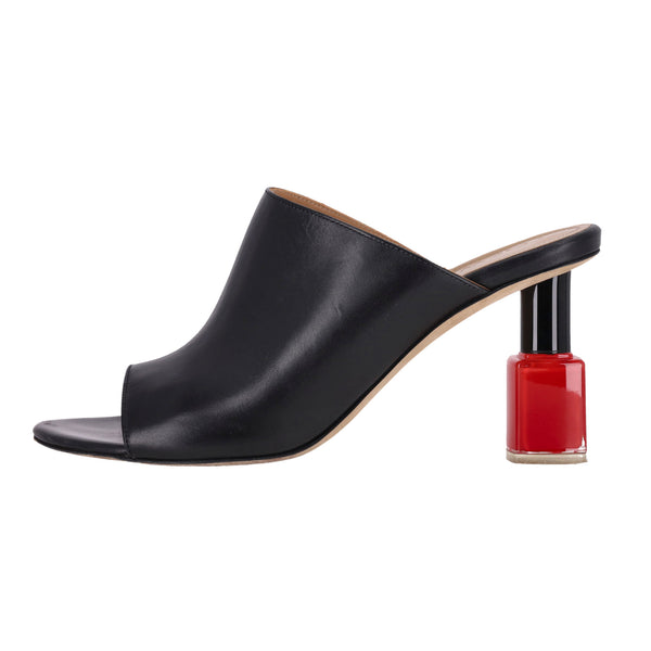 Loewe Nail Polish-Heel Leather Mules. Size 39