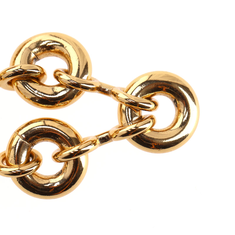 Loewe Flamenco Chain Metallic Leather Clutch Bag
