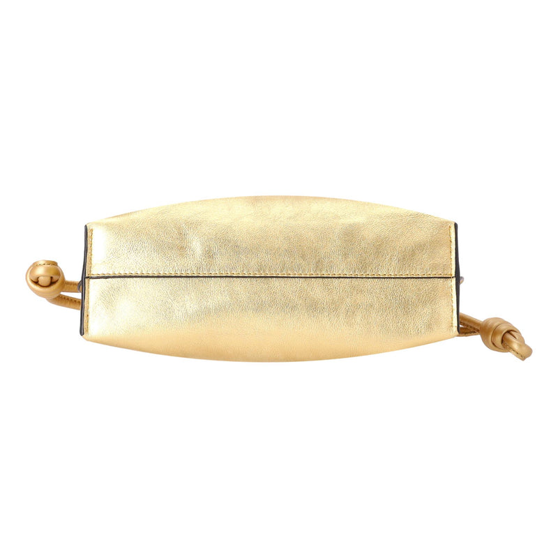 Loewe Flamenco Chain Metallic Leather Clutch Bag