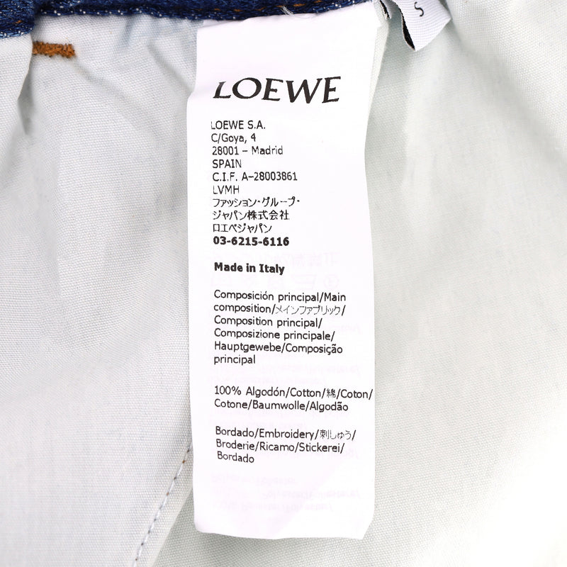 Loewe + Paula's Ibiza Wide-Leg Cropped Drawstring Jeans. Size S