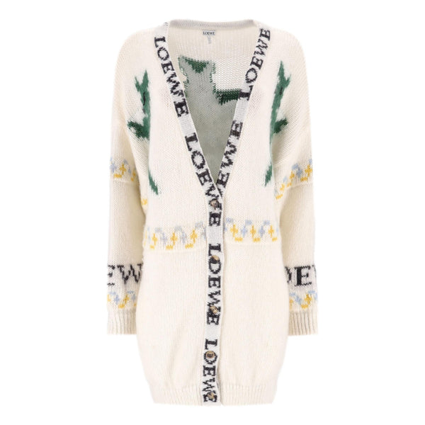 Loewe Logo Oversized Mohair Deer Cardigan. Size S
