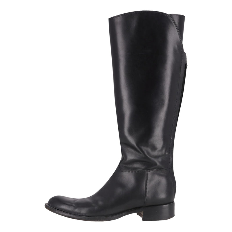 Loro Piana Welly Leather Knee-High Boots. Size 38.5