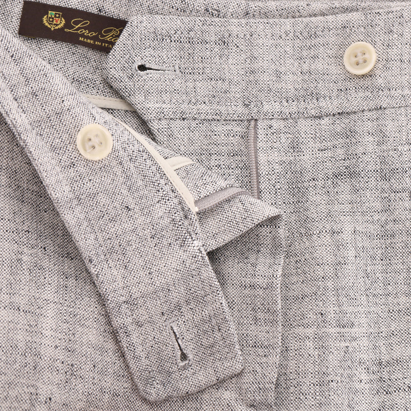 Loro Piana Silk & Linen Blend Wide-Leg Trousers. Size 44IT