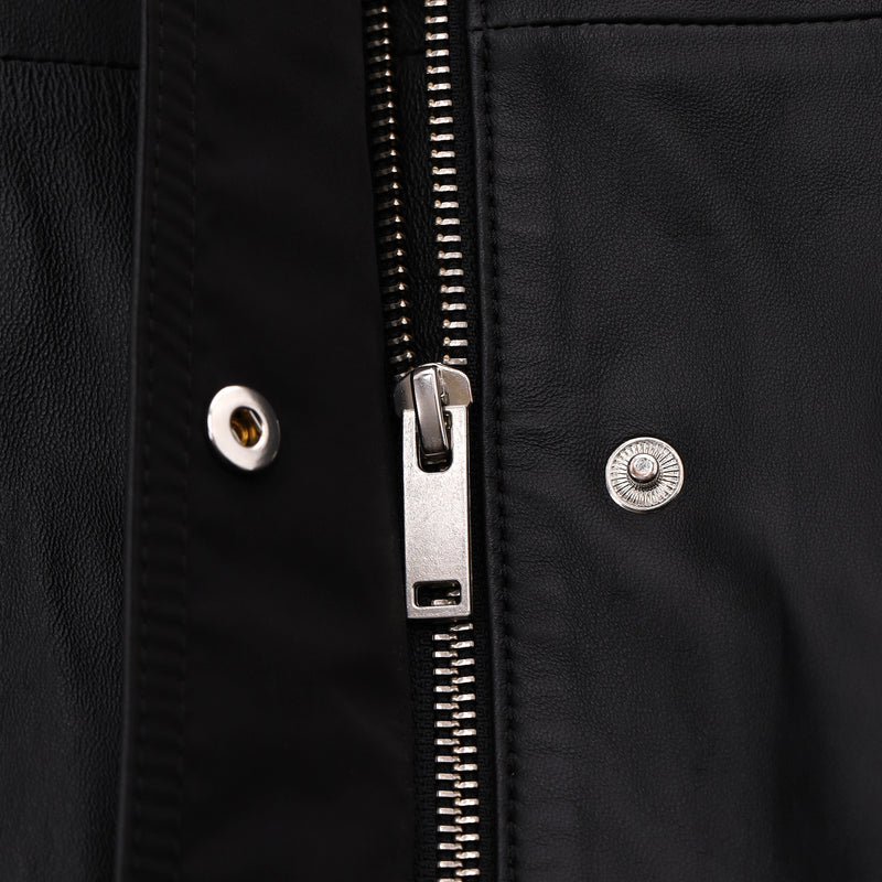 Lou Andrea Leather Hooded Cape Parka/Jacket. Size 34FR