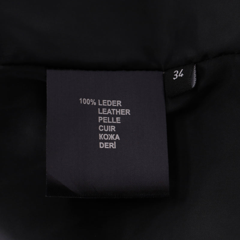 Lou Andrea Leather Hooded Cape Parka/Jacket. Size 34FR