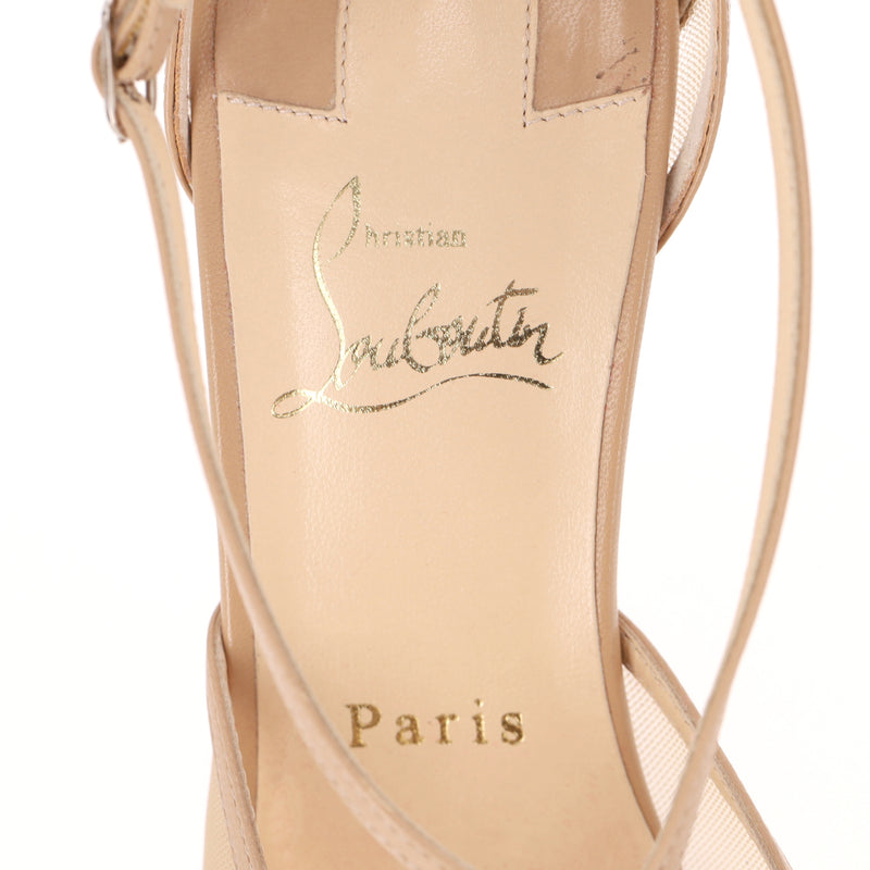 Christian Louboutin Leather & Mesh Theodorella Heels. Size 39