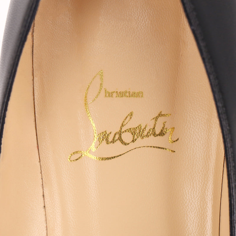 Christian Louboutin Heels With A Leopard Print Patent Leather Toe. Size 40