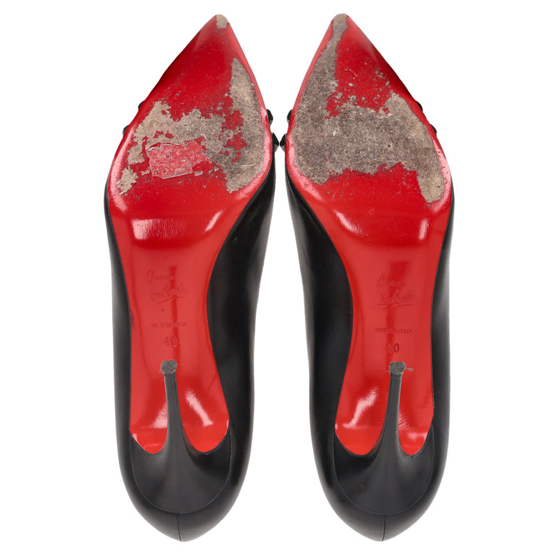 Christian Louboutin Heels With A Leopard Print Patent Leather Toe. Size 40